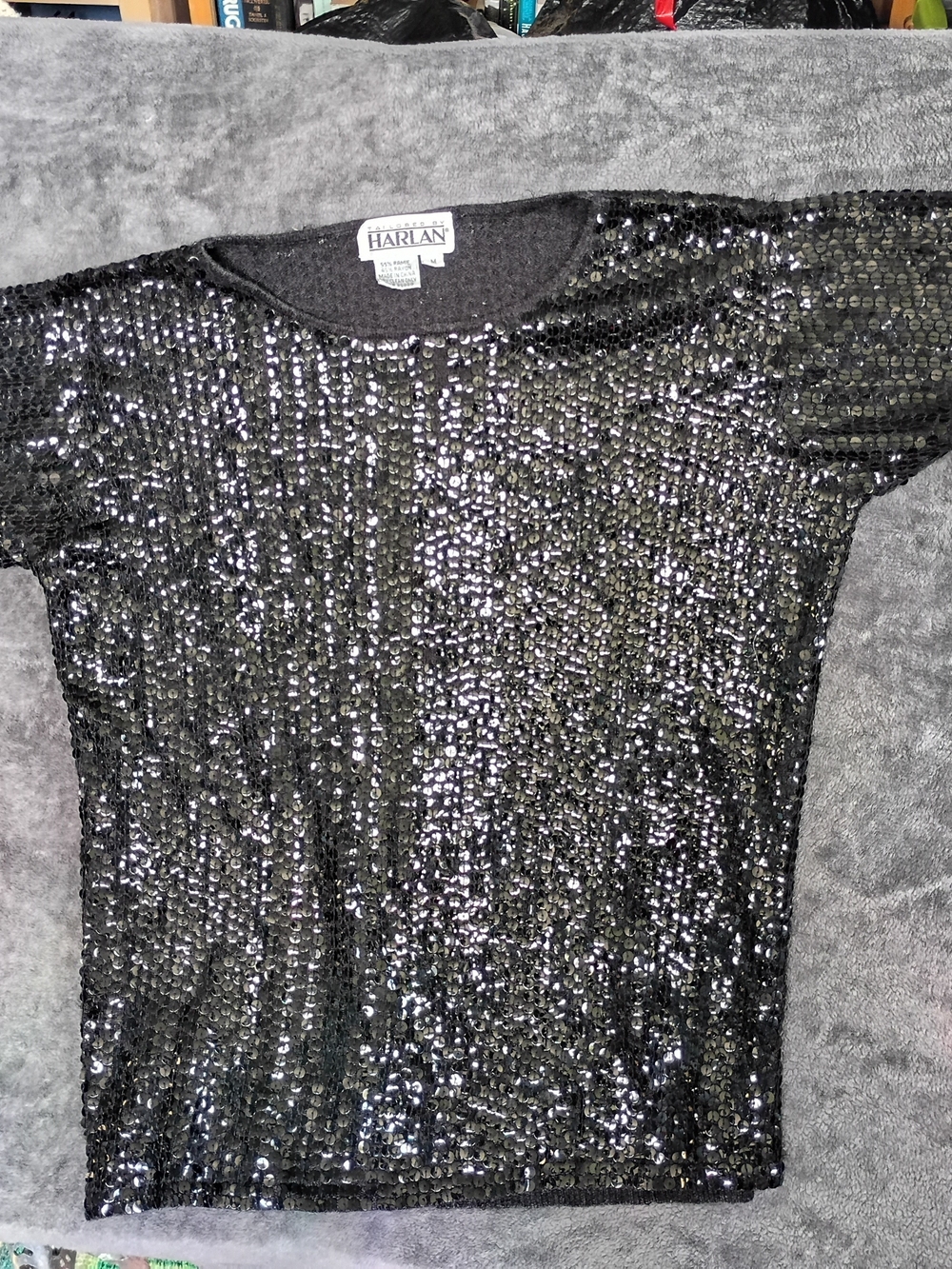 Black Sequin Top